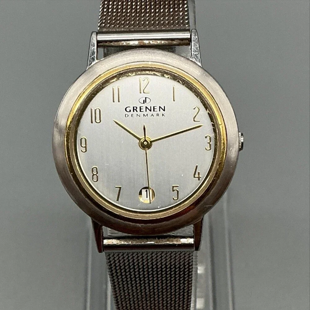 Women's Two-Tone Mesh Bracelet Watch - Silver and Gold